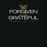 FORGIVEN AND GRATEFUL UNISEX TEE -CROWN